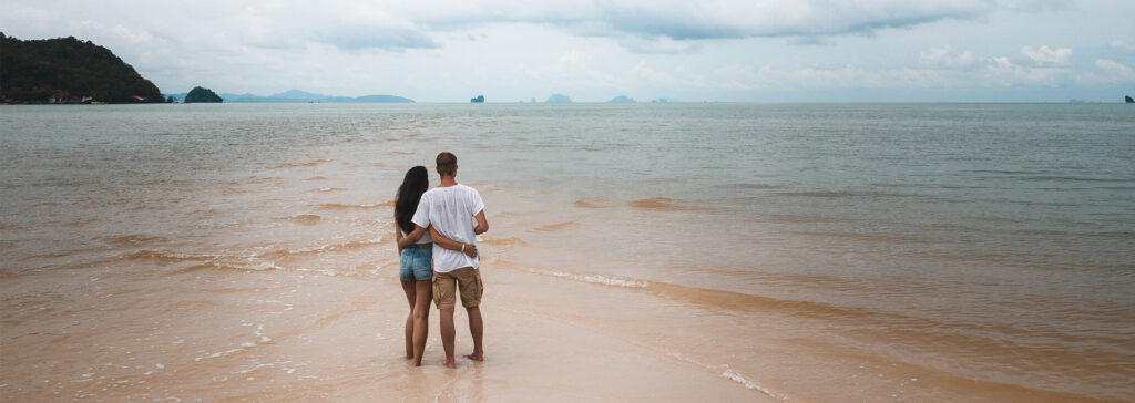 couple on beach vacation