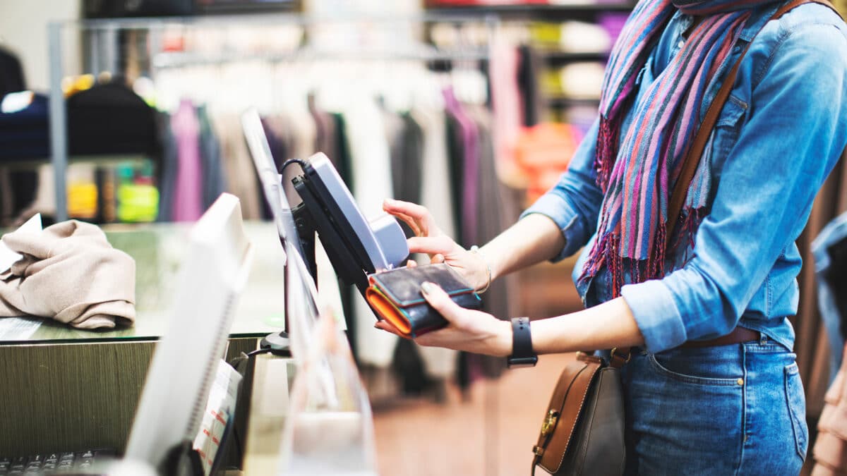 Clothing Store Checkout Cashier Counter