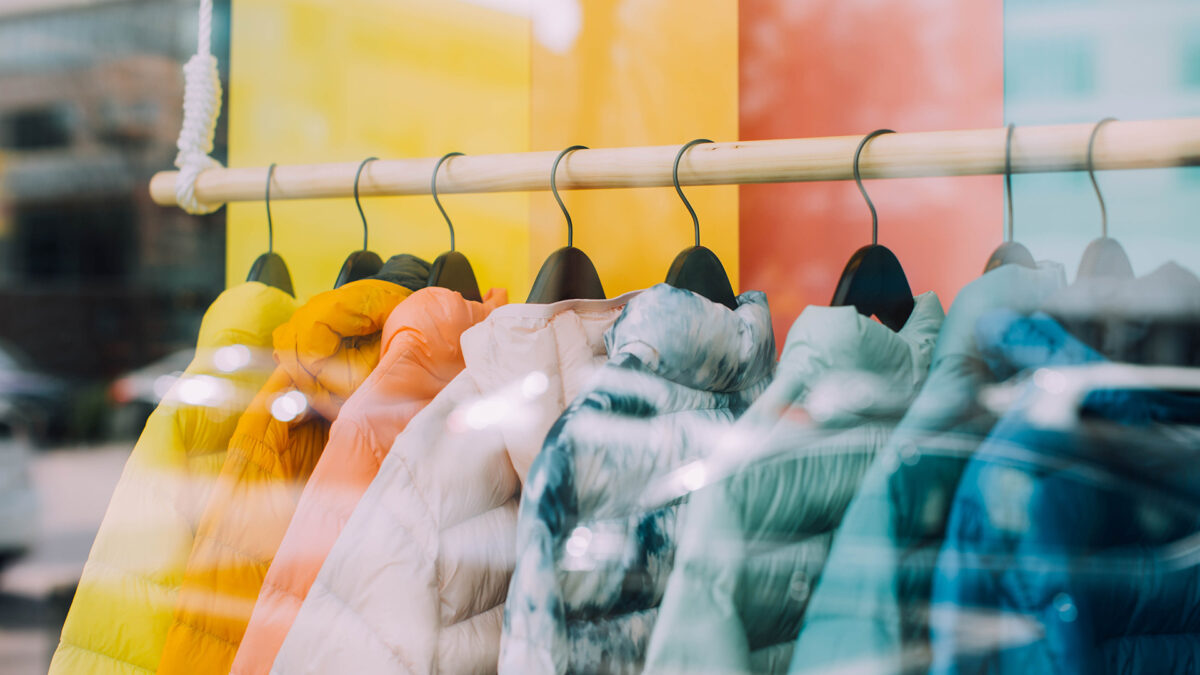 jackets in a store