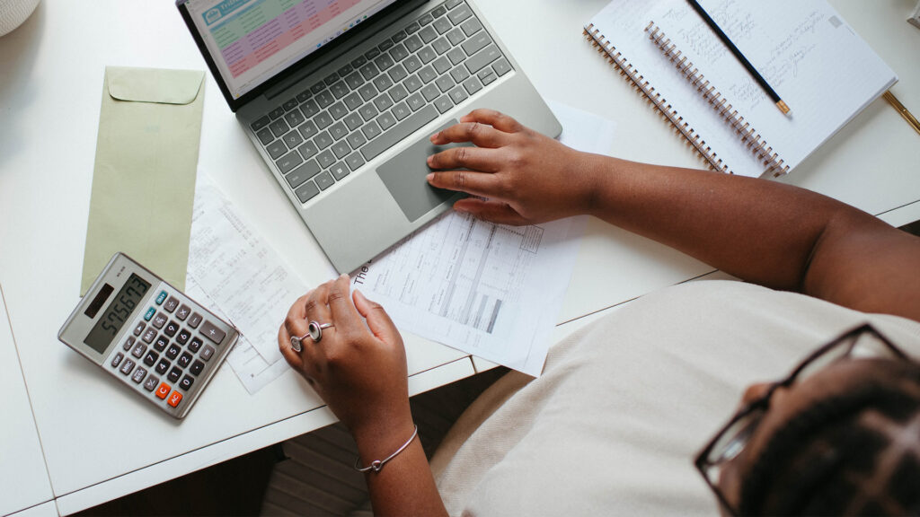 person on computer