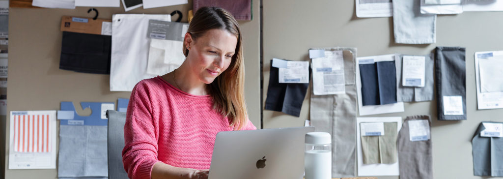 designer in office on computer