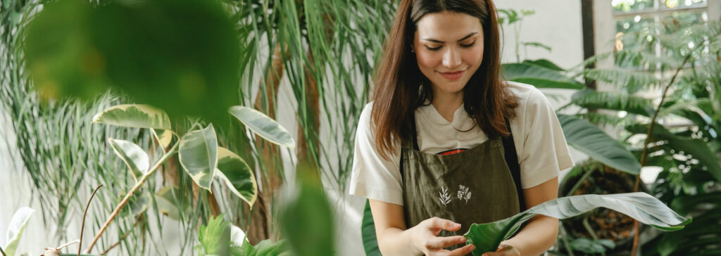 business owner in flower shop