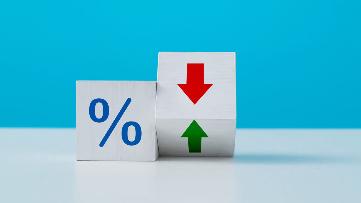 percentage sign and arrows