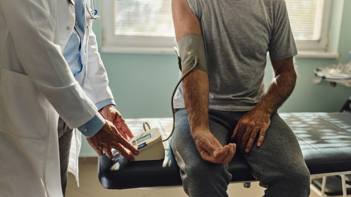 man in doctor's office